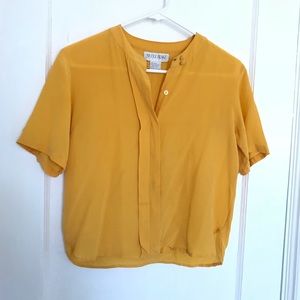 Mustard Yellow Silk Blouse